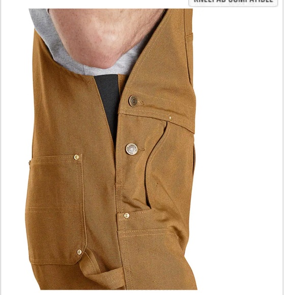 CARHARTT MEN'S BIB OVERALL - RELAXED FIT - DUCK 30x32 Black like new!! - Picture 4 of 5